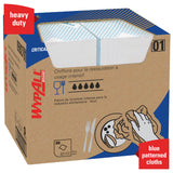 WypAll CriticalClean High Capacity Cloths Heavy Duty Foodservice Wipes (05927), Quarterfold Towels, Blue (1 Box of 300 Sheets, 300 Sheet Total)