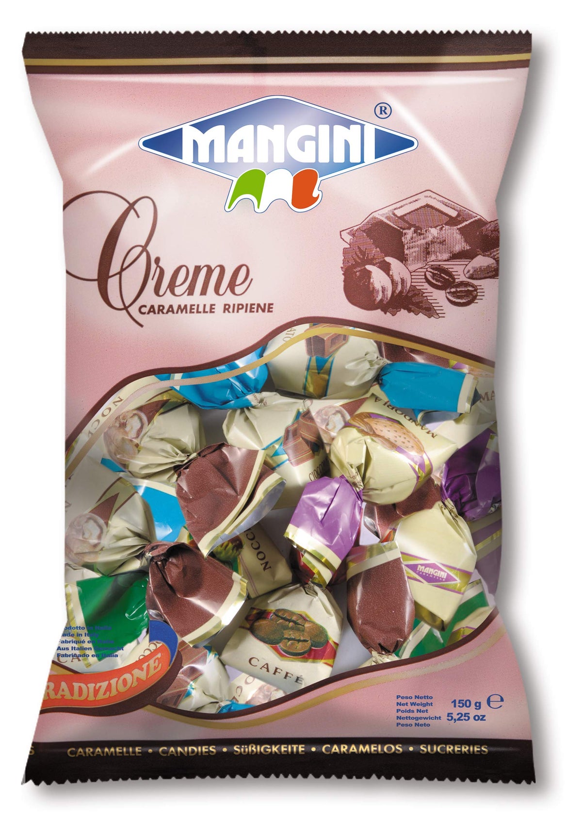 Mangini, Creme Filled Candy 150g Bags (6 pcs)