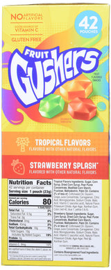 Betty Crocker Fruit Gushers Snacks Net Wt (42Count/0.8 Oz Net Wt 33.6 Oz),, ()