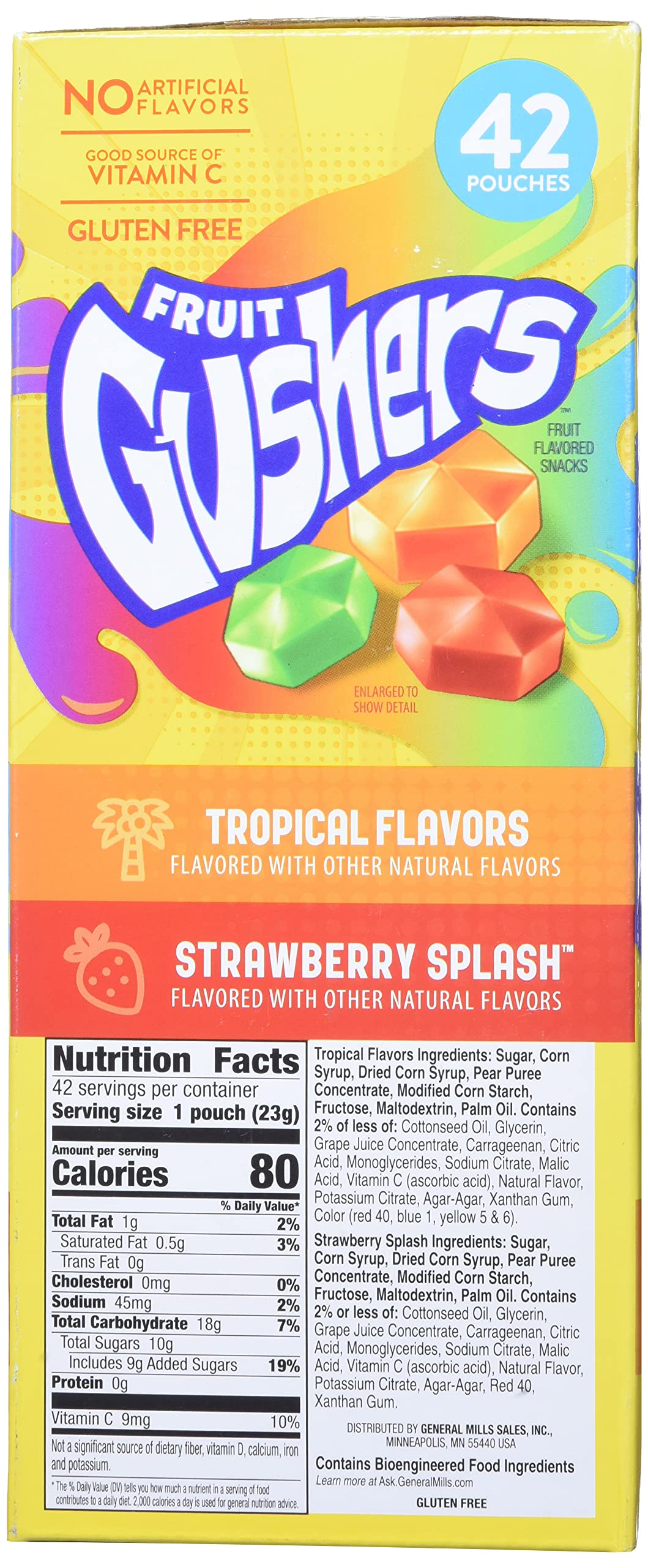 Betty Crocker Fruit Gushers Snacks Net Wt (42Count/0.8 Oz Net Wt 33.6 Oz),, ()