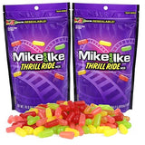 Mike and Ike Bulk Thrill Ride Mix, Assorted Chewy Fruit Candies, Resealable Bags, 10 Ounces, Pack of 2