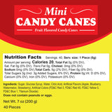 Christmas Candy Canes Minis Fruit Flavored Candy Canes Individually Wrapped Mini’s Pack of 40