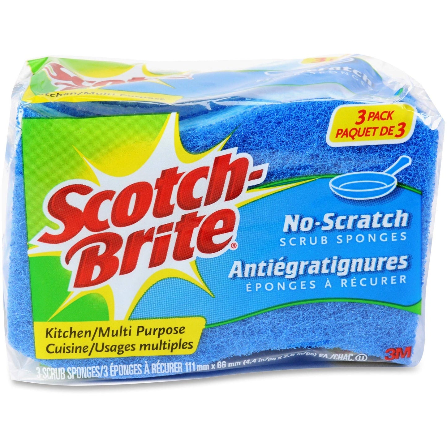 Scotch-Brite Non-Scratch Scrub Sponges, 24 Scrub Sponges, Lasts 50% Longer than the Leading National Value Brand