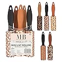 5pc Brown Mini Lint Roller Value Pack - Colorful Compact Rollers for Travel | Pet Hair & Lint Remover for Clothing & Household Use | Portable