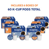 Caffè Borbone Variety Pack Coffee Pods (60 Count) - House, Breakfast & Italian Roast Blends for a Smooth, Bold & Balanced Brew - Single Serve Coffee