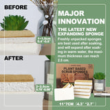 Aheroi Natural Dish Sponge, 32 Count FSC Certified Plant-Based Biodegradable Compostable Kitchen Sponges for Dishes Bulk, Organic Eco Friendly
