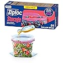 Ziploc Gallon Food Storage Bags, Stay Open Design with Stand-Up Bottom, Easy to Fill, 81 Count