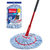 O-Cedar MicroTwist MAX Microfiber Twist Mop with 1 Extra Refill | Features Hands-Free Wringing | Extra Large 18-Inch Mop Head | Safe on All Floor