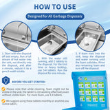 Foaming Garbage Disposal Cleaner and Deodorizer Tablets-24 Pack Food Disposal Cleaner, Quickly Eliminates Odors, XL Powerful Foaming Action