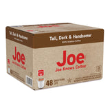 Joe Knows Coffee Single Serve Cups Pods and Capsules, Tall Dark and Handsome, 48 Count