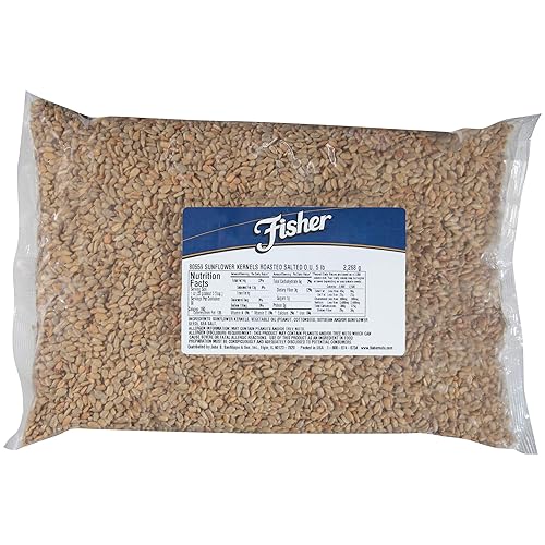 Fisher Sunflower Kernels - Roasted & Salted, 5-Pound Packages (Pack of 1)