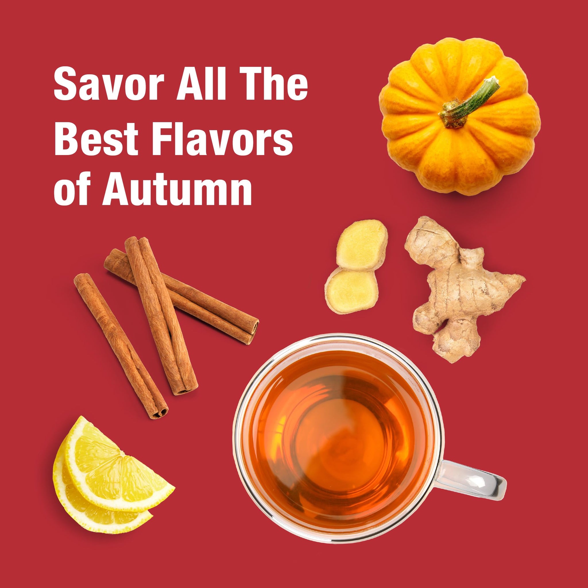 Tiesta Tea - 4 Autumnal Tea Blends, Loose Leaf, Premium Blend, Non-Caffeinated, Make Hot or Iced, Pouch of Pumpkin Spice, Cozy Chai, Chamomile Mint