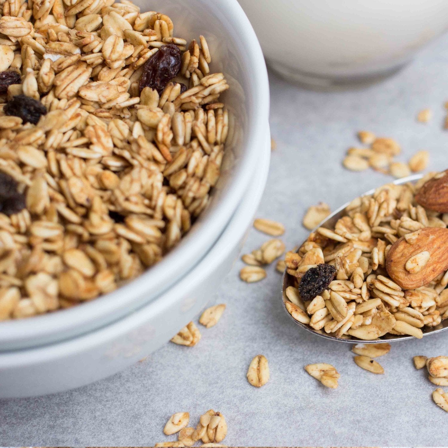 Chappaqua Crunch Simply Granola, GLUTEN FREE Flax and Fruit, GF Custom Rolled Oats & Flax with Roasted Almonds,Raisins,Cranberries & Sunflower