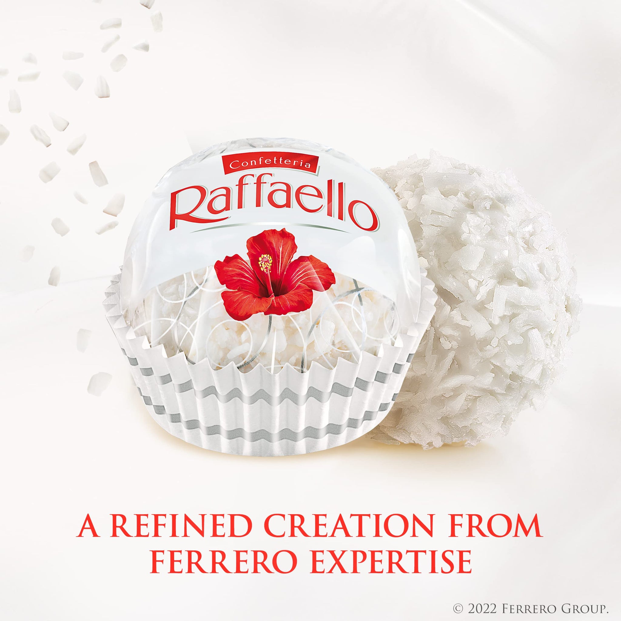 Raffaello Coconut Almond Pralines in Metal Tin Box 30 Individually Wrapped Treats, 10.6 oz