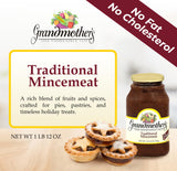 Grandmother's Traditional Mincemeat 12 oz Jar - Rich Fruit & Spice Pie Filling, Ready to Use for Pies, Pastries & Holiday Desserts; Classic Festive