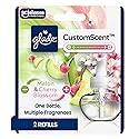 Glade PlugIns Refills with CustomScent Technology, Melon & Cherry Blossom, 2 Refills