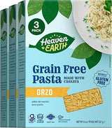 Heaven & Earth Grain Free Pasta, Cassava Orzo, 8oz (3 Pack) | Paleo Pasta | Vegan | Certified Gluten Free | Kosher for Passover