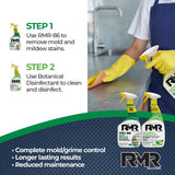 RMR Stain & Sanitation System -Instant Mold & Mildew Stain Remover + Botanical Disinfectant Cleaner, Indoor/Outdoor Cleaning Kit for Kitchens