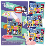 Disney Mickey and Minnie Dipping Sticks and Powder Candy, Birthday Party Treats, 20 Pouches