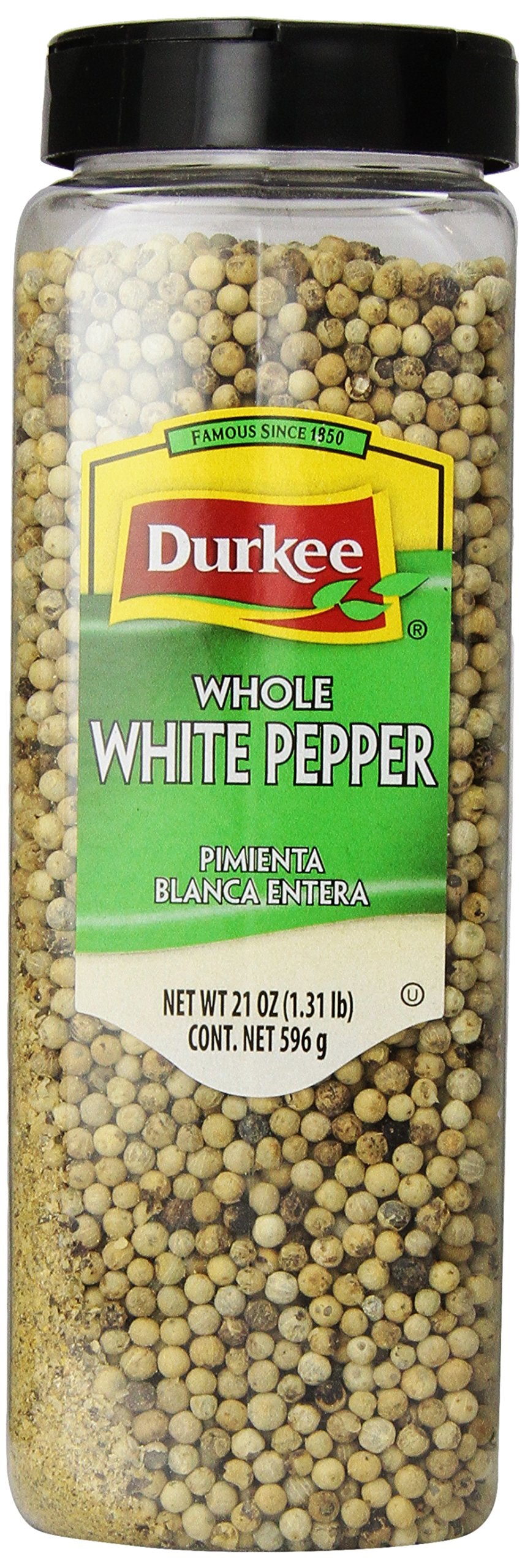 Durkee Whole White Pepper, 21 Ounce