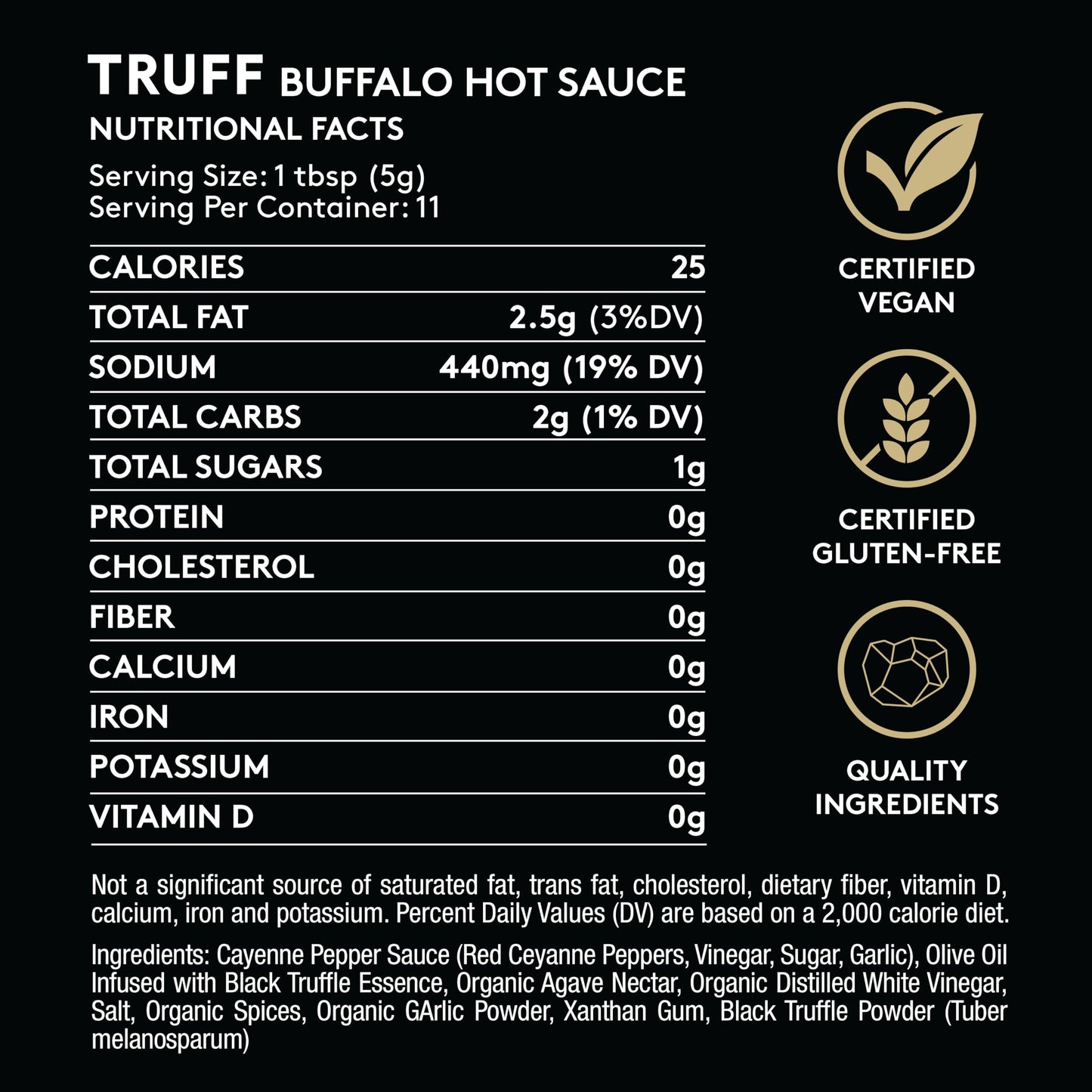 TRUFF Buffalo Sauce, Gourmet Hot Sauce with Red Cayenne Peppers, Black Truffle Oil, Agave Nectar, Unique Flavor Experience in a Bottle, 6 oz.