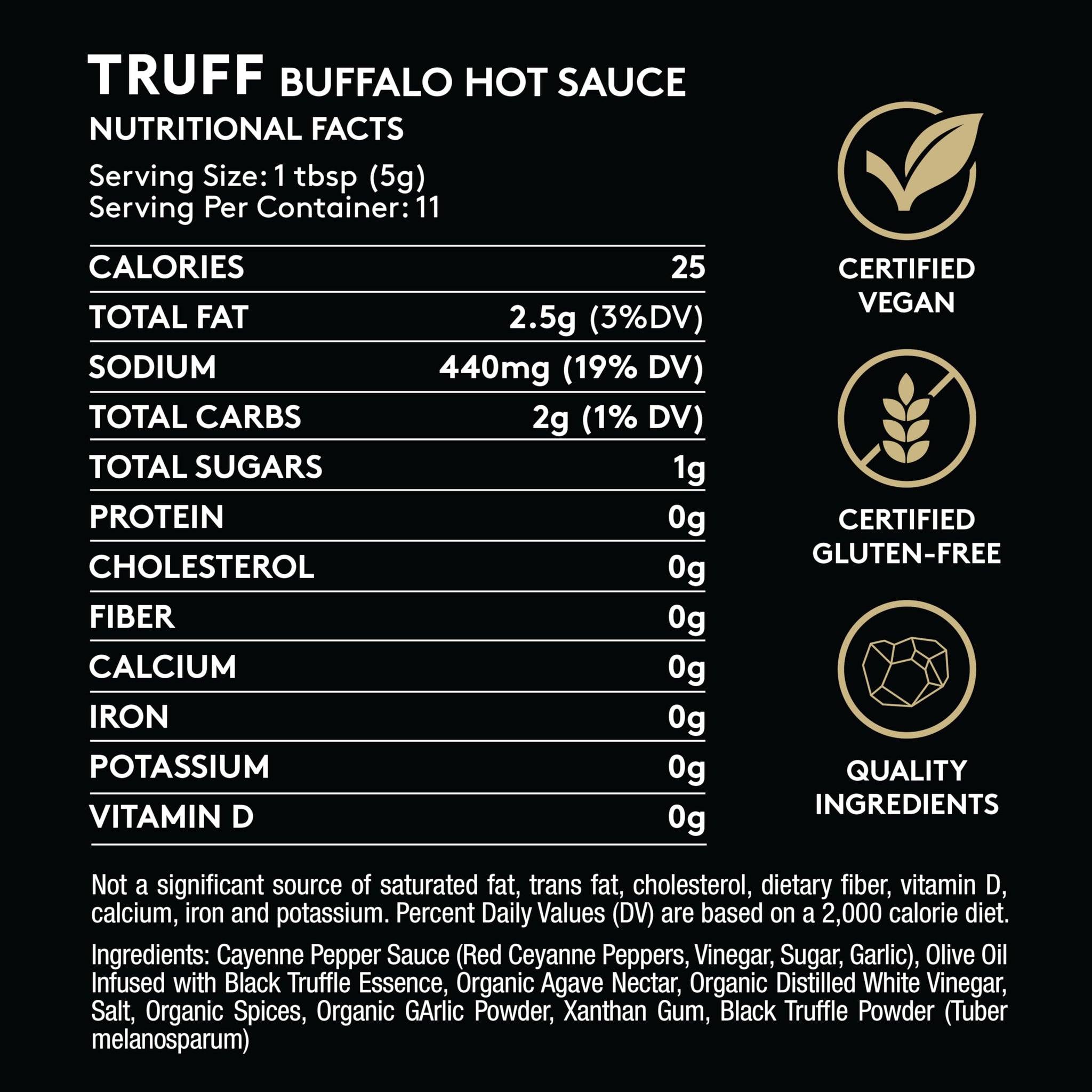 TRUFF Buffalo Sauce, Gourmet Hot Sauce with Red Cayenne Peppers, Black Truffle Oil, Agave Nectar, Unique Flavor Experience in a Bottle, 6 oz.