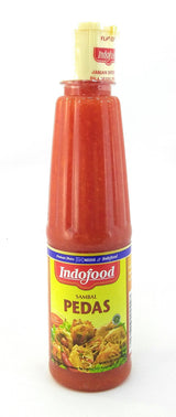 Indofood Sambal Pedas - Hot Sauce, 140 ml (Pack of 3)