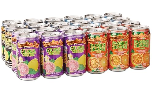Hawaiian Sun Tropical Fruit Drinks 11.5 fl oz Cans (Variety Pack, 24 Cans)