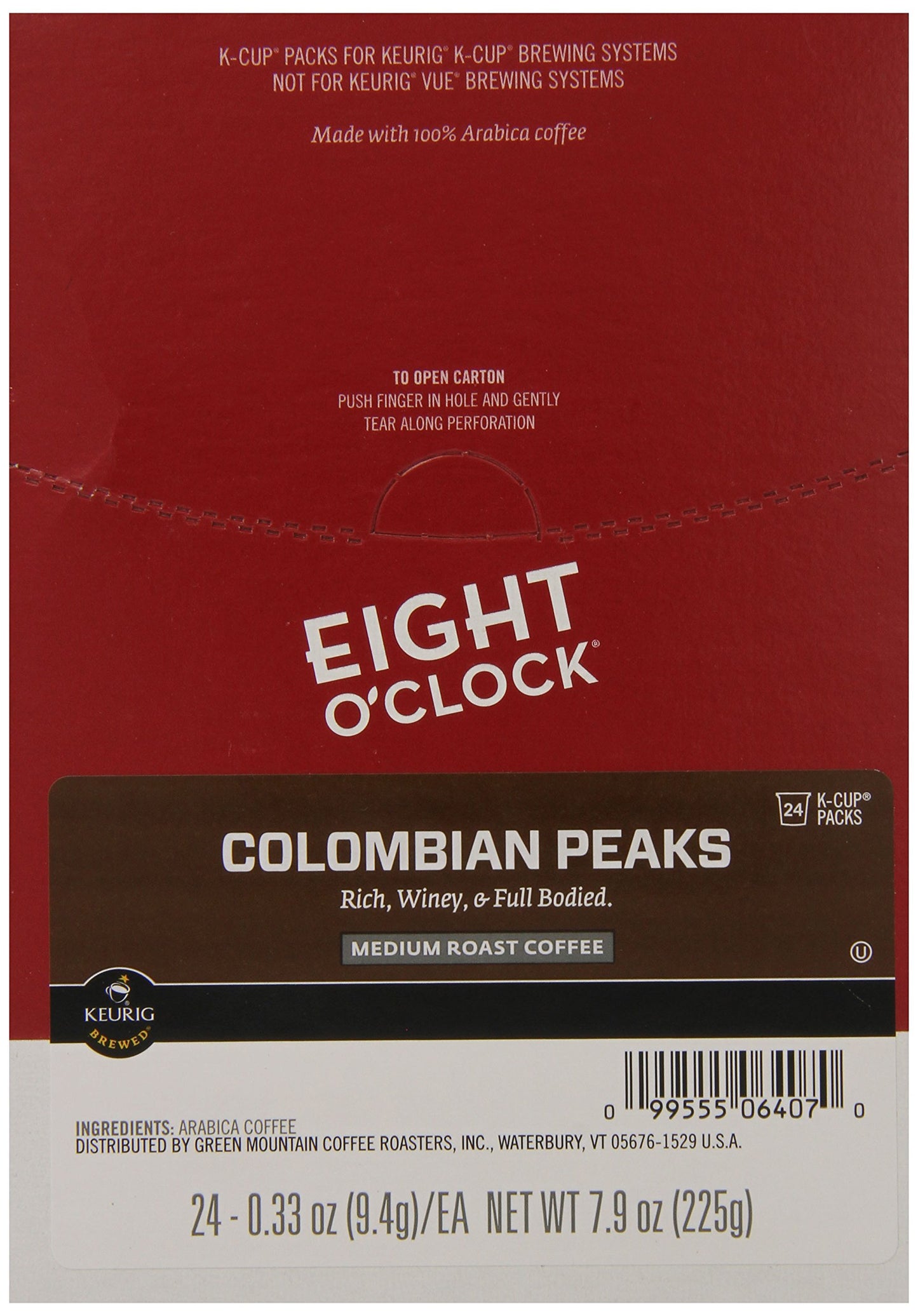 Eight O Clock Coffee, Colombian Peaks, 72 Count