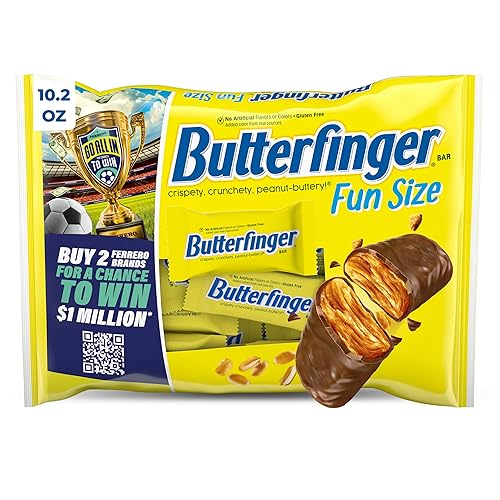 Butterfinger Fun Size Candy Bars, Crispety Crunchety Peanut-Buttery, Individually Wrapped, 10.2 oz Bag