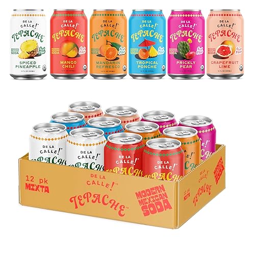De La Calle Tepache - Mixta Variety Pack - Modern Mexican Soda - Craft Fermented Pineapple Sparkling Beverage - Certified Organic, Non-Alcoholic