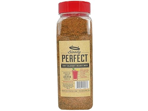 Saint Lucifer Spice Co Bloody Perfect Bloody Mary Mix, 20 ounce bulk Made In The USA, Gluten Free, Sugar Free, Vegan, Vegetarian