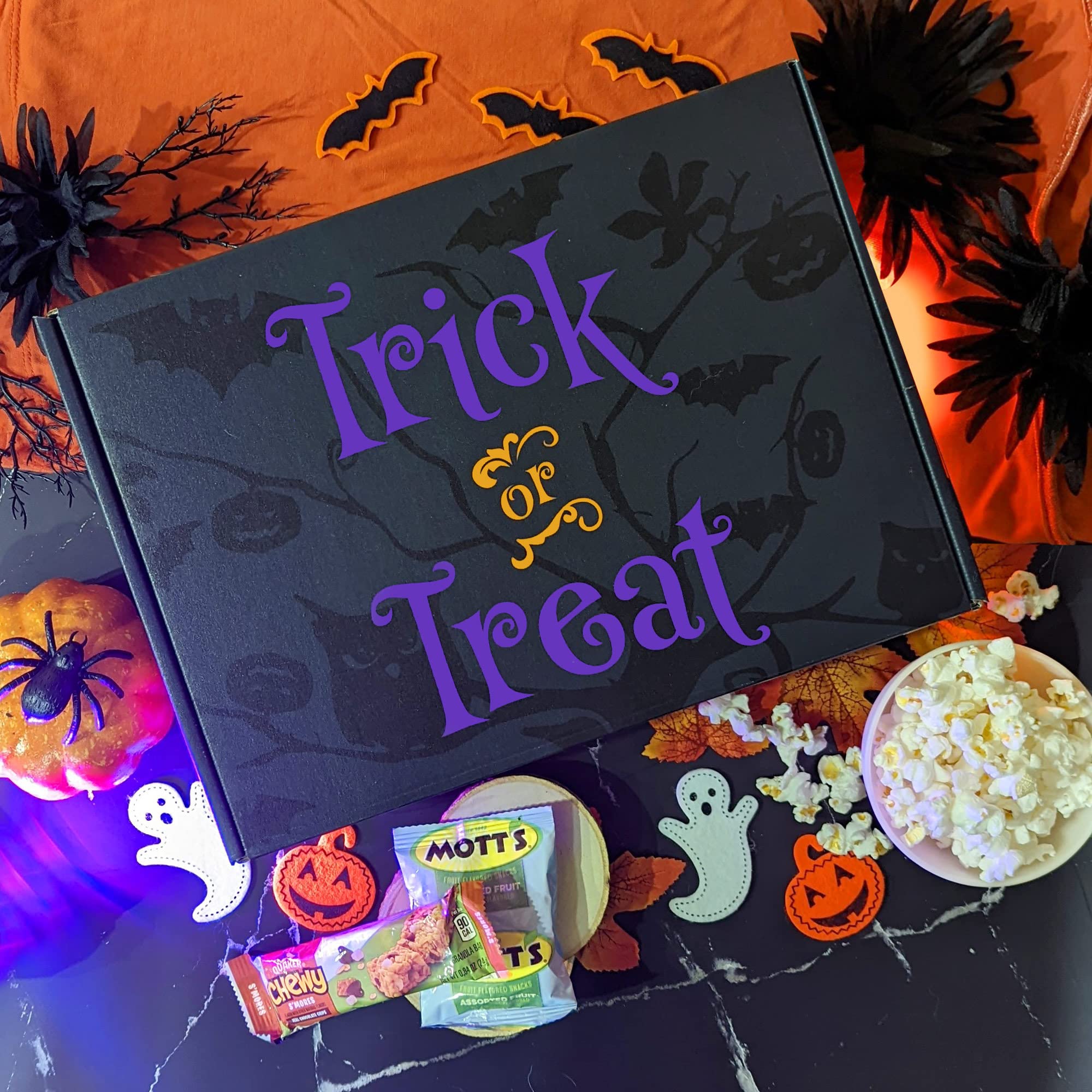 Halloween Snack Box (40 Piece Variety Gift Basket Care Package) Peanuts, Candy, Chips, Granola Bars & More - The Care Crate Co.