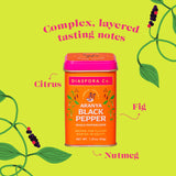 Diaspora Spice Co. Aranya Black Pepper Whole Peppercorns - Single-Origin Fresh Harvest Pepper from India, High Aroma, Bold Flavor for Cooking