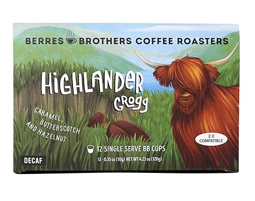 Berres Brothers Highlander Grogg Decaf Coffee 72 Loose Count Pods Compatible with Keurig K Cups Medium Roast