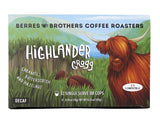 Berres Brothers Highlander Grogg Decaf Coffee 72 Loose Count Pods Compatible with Keurig K Cups Medium Roast