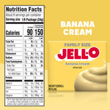 Jell-O Banana Cream Artificially Flavored Instant Pudding & Pie Filling Mix, Family Size, 5.1 oz. Box