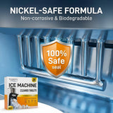 NAMQUL Ice Machine Cleaner Tablets (36 Tablets), Ice Maker Cleaner & Descaler, Nickel Safe Scale Remover, Removes Limescale & Odour - Compatible