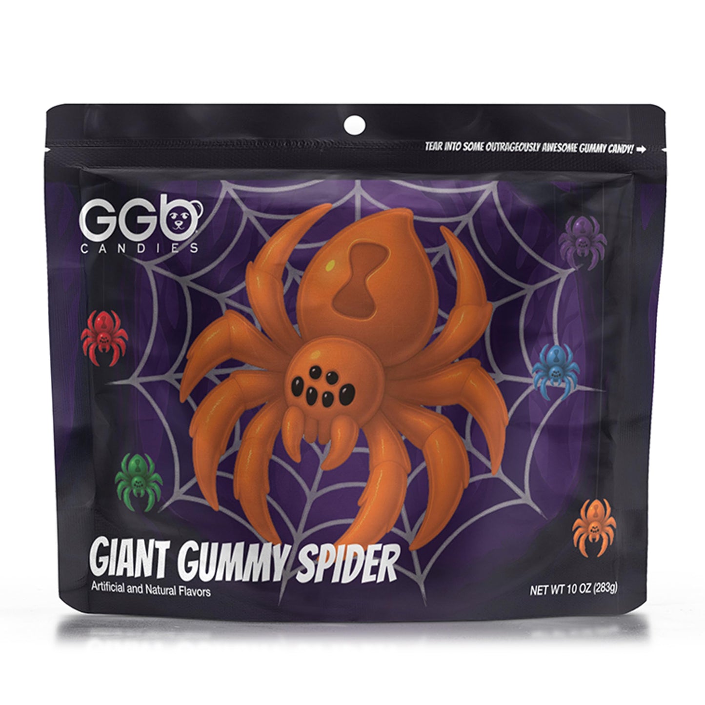 Giant Gummy Spider - Weave Your Way into Delicious Adventure from GGB Candies, the Ultimate Candy Experience! (Blue Raspberry)