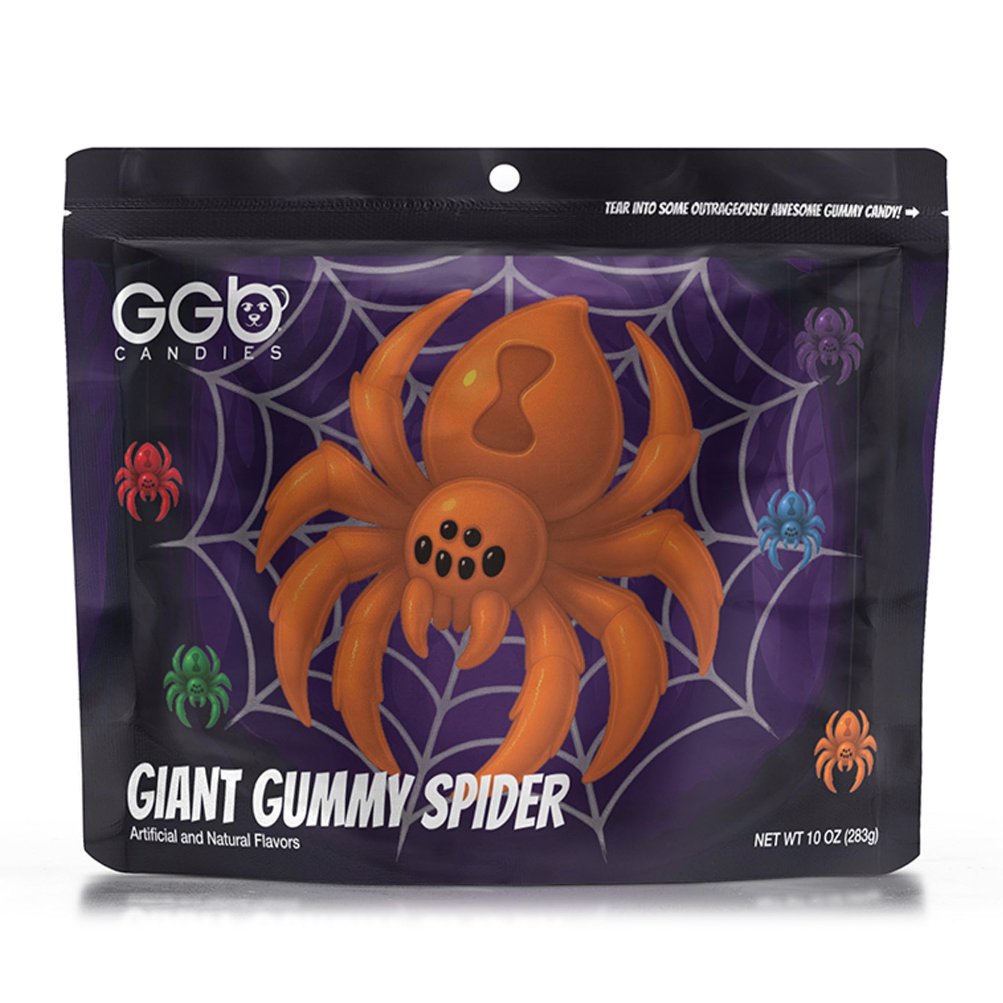 Giant Gummy Spider - Weave Your Way into Delicious Adventure from GGB Candies, the Ultimate Candy Experience! (Blue Raspberry)