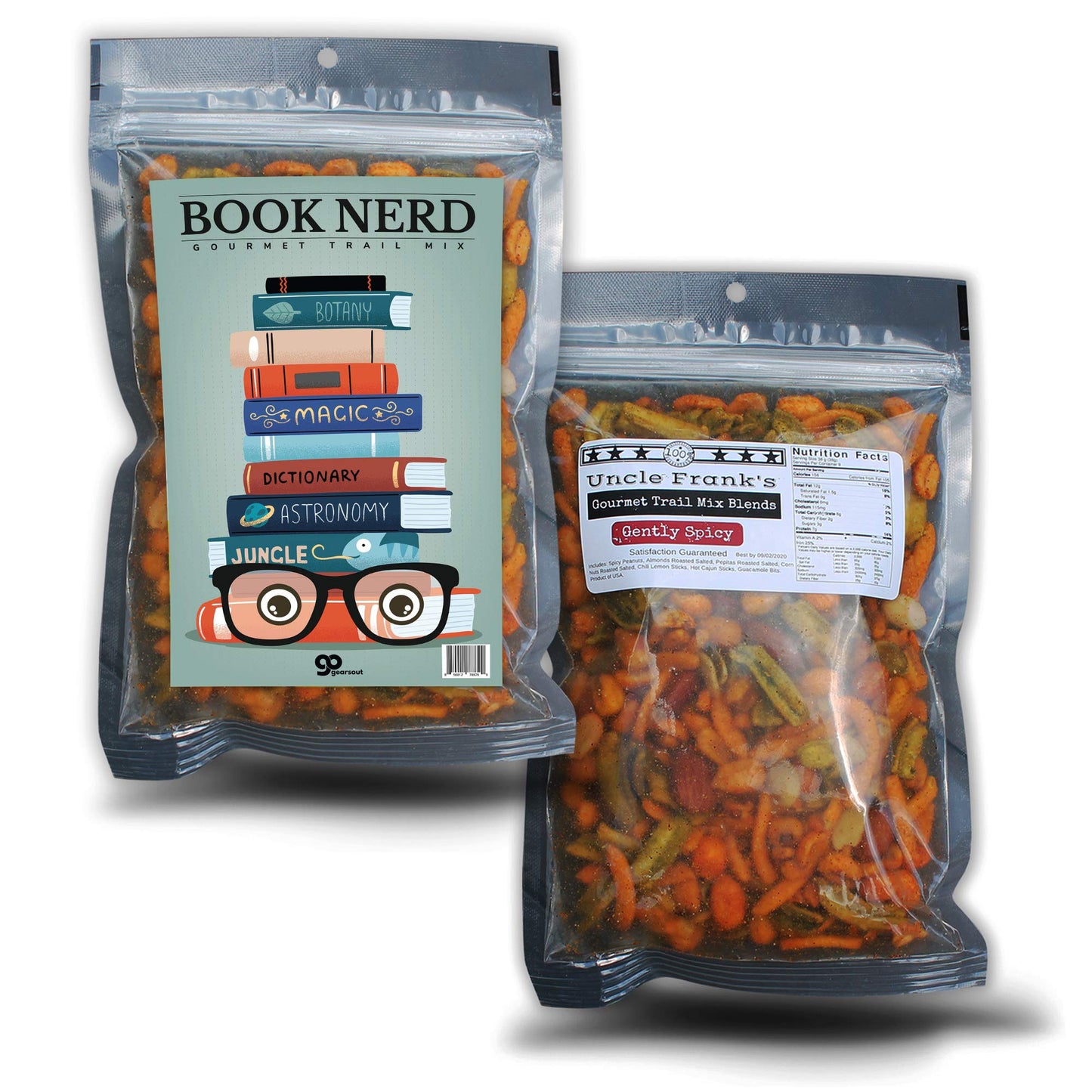 Book Nerd Trail Mix - Funny Spicy Snack Mix for Kids, Teens, and Adults - Book Club Gifts Stocking Stuffer, Made in the USA