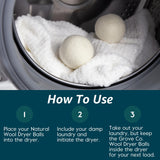 Grove Co. Wool Dryer Balls, Reusable Laundry Balls for Dryer, 100% New Zealand Wool, Reduce Drying Time, Wrinkles & Static, Sustainably Designed