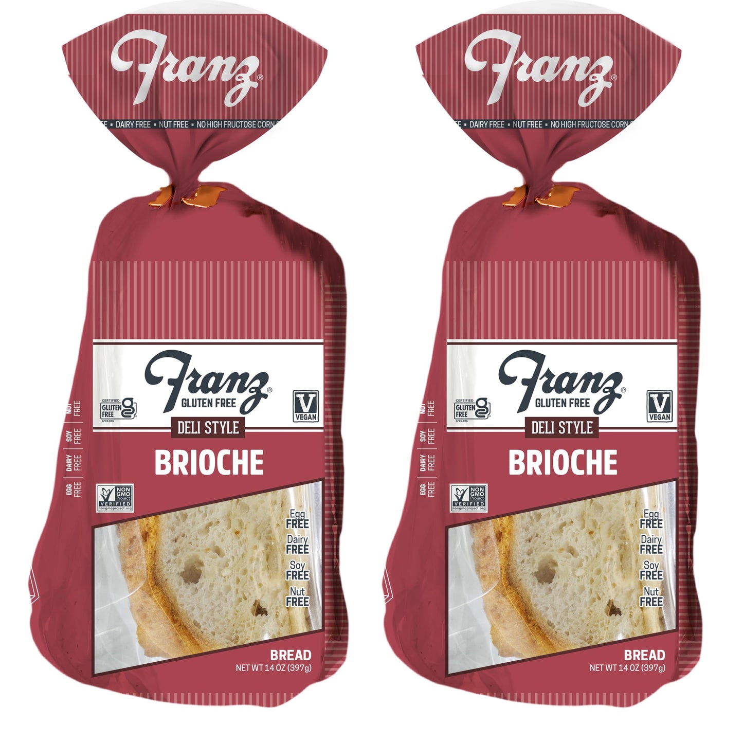 Franz Gluten Free Deli-Style Brioche Bread - 2 Pack (2 x 14 oz)