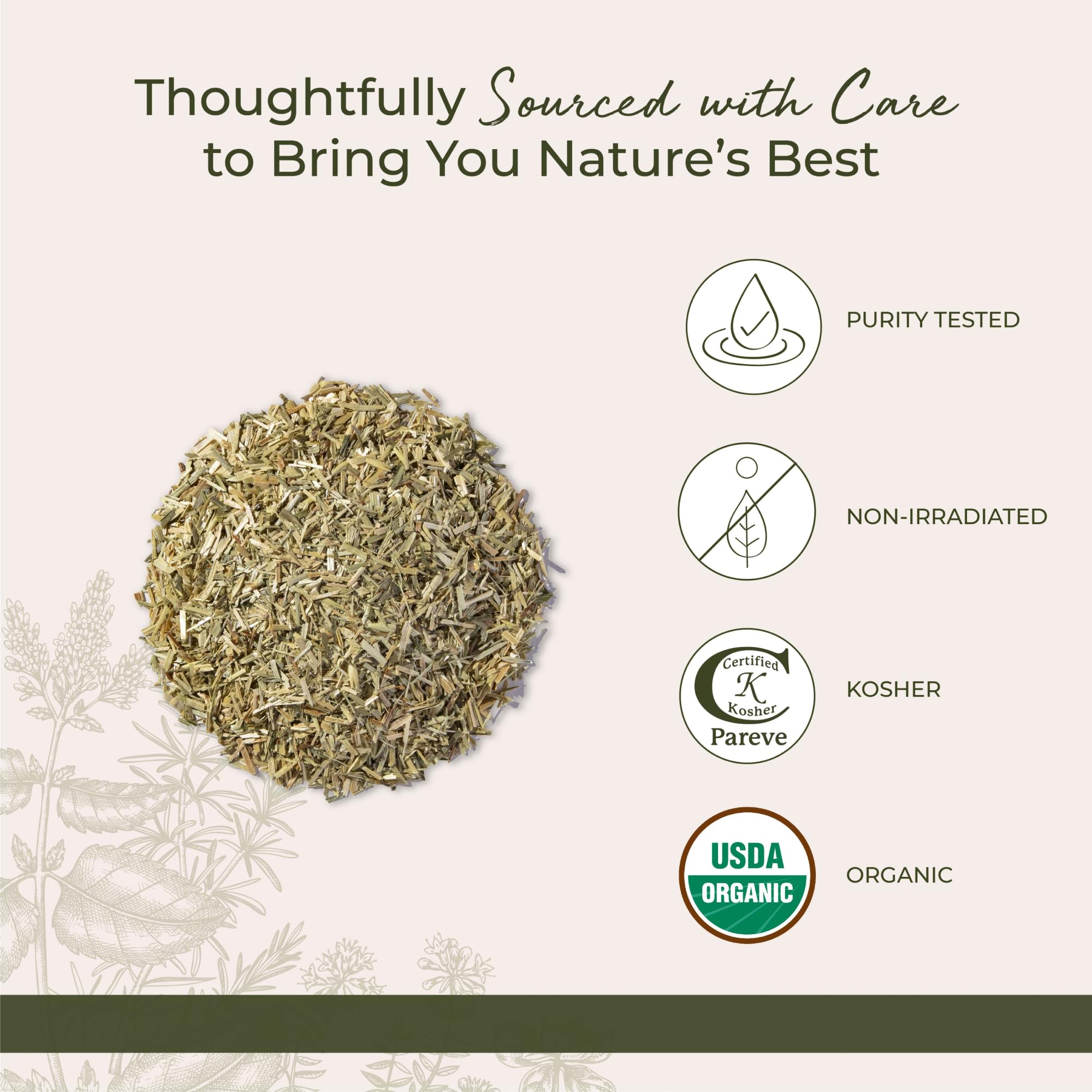 Starwest Botanicals Oatstraw Loose Leaf Organic - Dried Herb for Tea & Cooking, Cut & Sifted, Certified Kosher, Non-GMO - Bulk 1 lb Bag