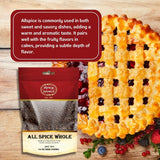 Spicy World Whole Allspice Berries 14 Oz Resealable Bag | All Spice Pimento Jamaica Pepper for Cooking & Seasoning | Versatile Berry for Curries