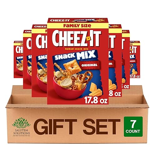 Salutem Vita - Cheez-It Original Snack Mix, Lunch Snacks, 17.8 oz, Gift Set - Pack of 7