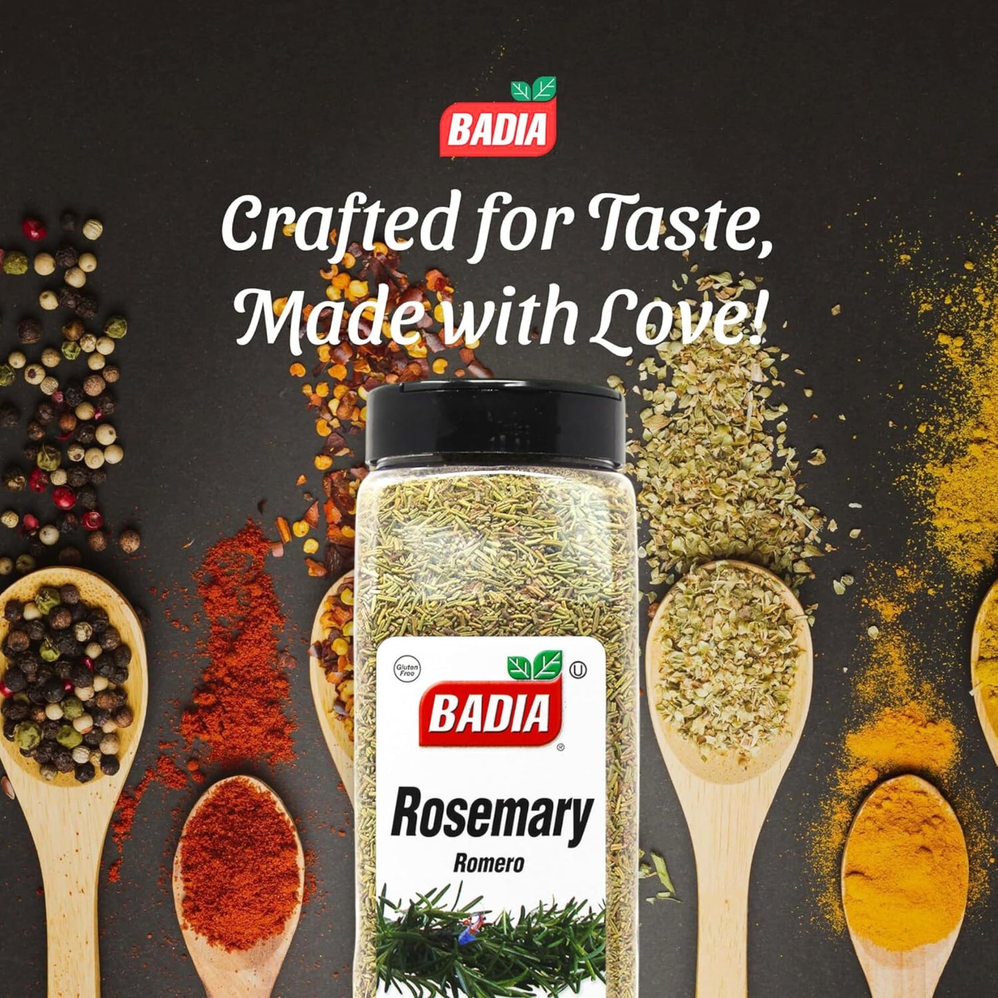 Badia Rosemary Leaves, 8 oz - Dried Rosemary Herb, Earthy & Aromatic, Gluten Free