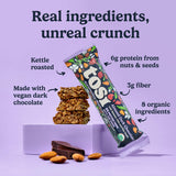 Tosi Nut Bars, Almond Dark Chocolate, Healthy Snacks for Adults & Kids, Plant Based Crunchy Bars (6G Protein), Organic Keto Snacks, Vegan, Gluten