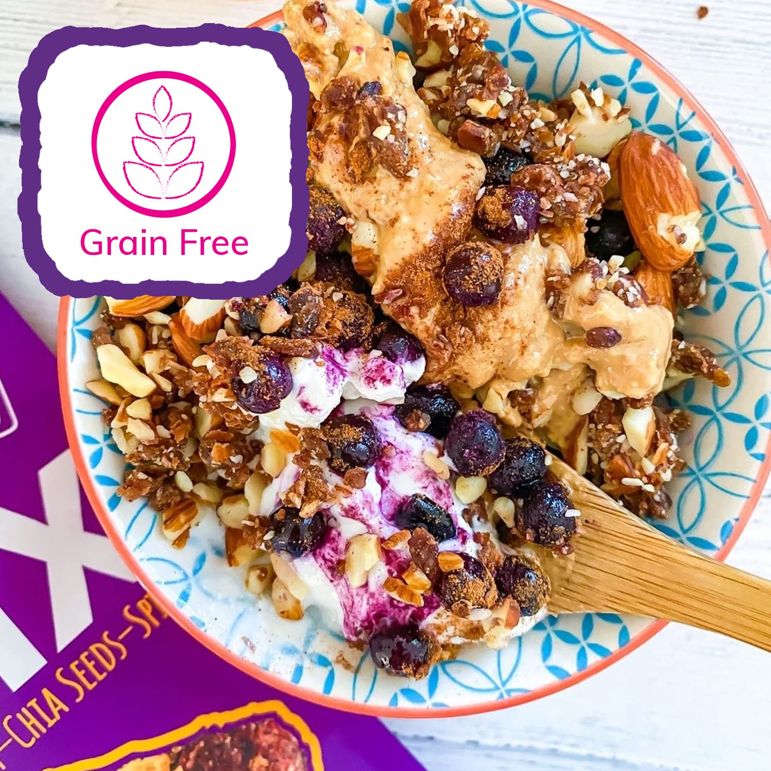 NUTSÓLA Peanut Butter & Jelly Superfood Mix - Gluten Free Snacks & Grain Free Granola Alternative, No Added Sugar, Date Sweetened, Plant Based, Paleo