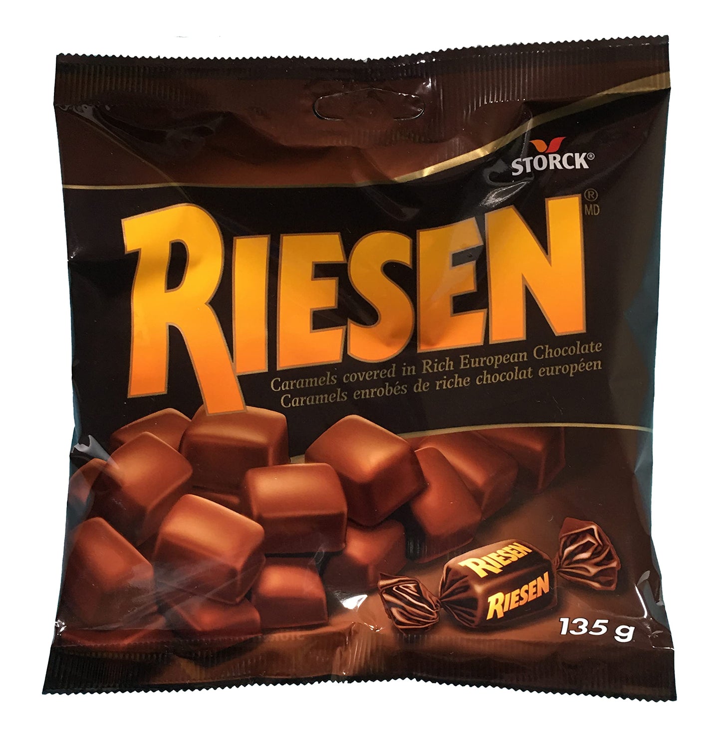 Riesen Chewy Caramels Candy, 135g/4.8 oz., Bag {Imported from Canada}